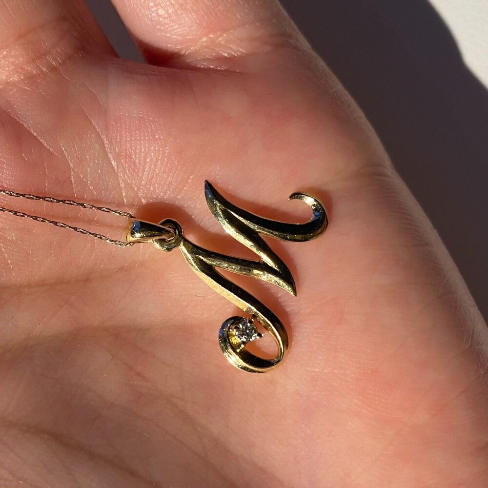 Gold Initial Necklace